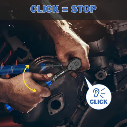 Drehmomentschlüssel Set 50-teilig 1/4" & 3/8" 3-60Nm für Auto & Fahrrad