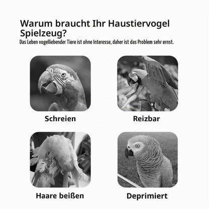Vogelspielplatz aus Holz für Wellensittiche & Co. (48x33,5x94,5cm)