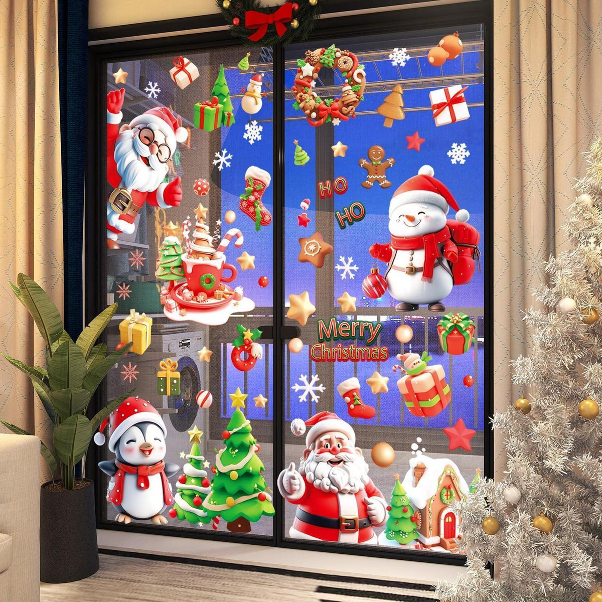 Fensterbilder Weihnachten: Schneeflocken & Winterdeko