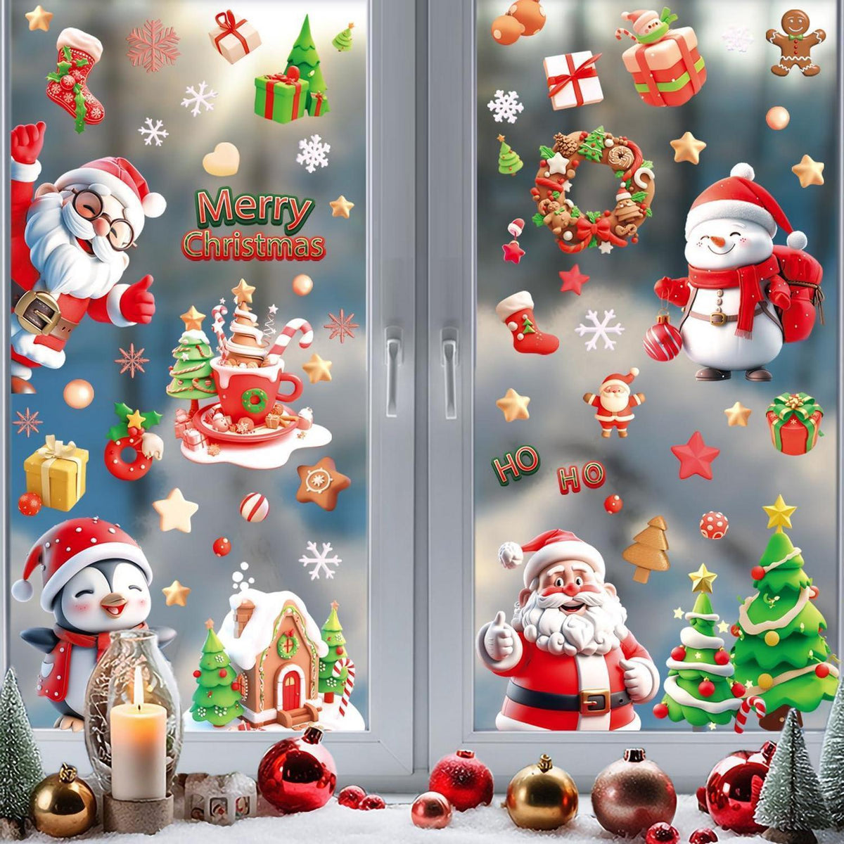 Fensterbilder Weihnachten: Schneeflocken & Winterdeko