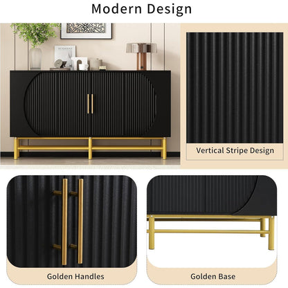 Moderne Kommode 145cm – Sideboard mit verstellbaren Regalen
