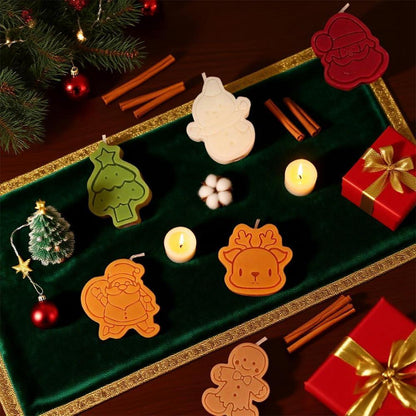 2x Weihnachtskerzenform Silikon – 3D Gießform für DIY Kerzen & Seife