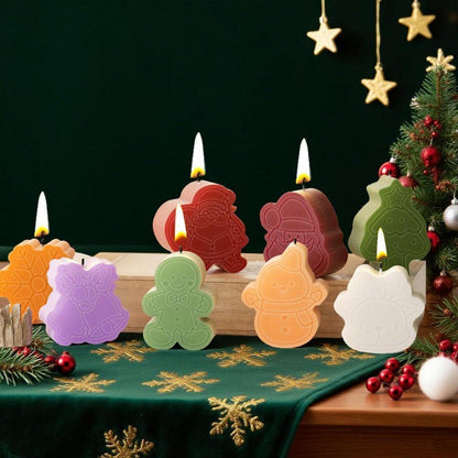 2x Weihnachtskerzenform Silikon – 3D Gießform für DIY Kerzen & Seife