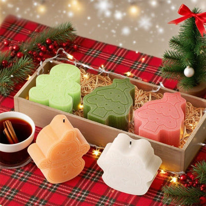 2x Weihnachtskerzenform Silikon – 3D Gießform für DIY Kerzen & Seife