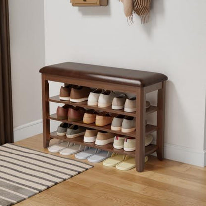 Schuhbank mit Kissen & Sitzfläche – Holzbank für Diele
