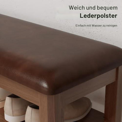 Schuhbank mit Kissen & Sitzfläche – Holzbank für Diele