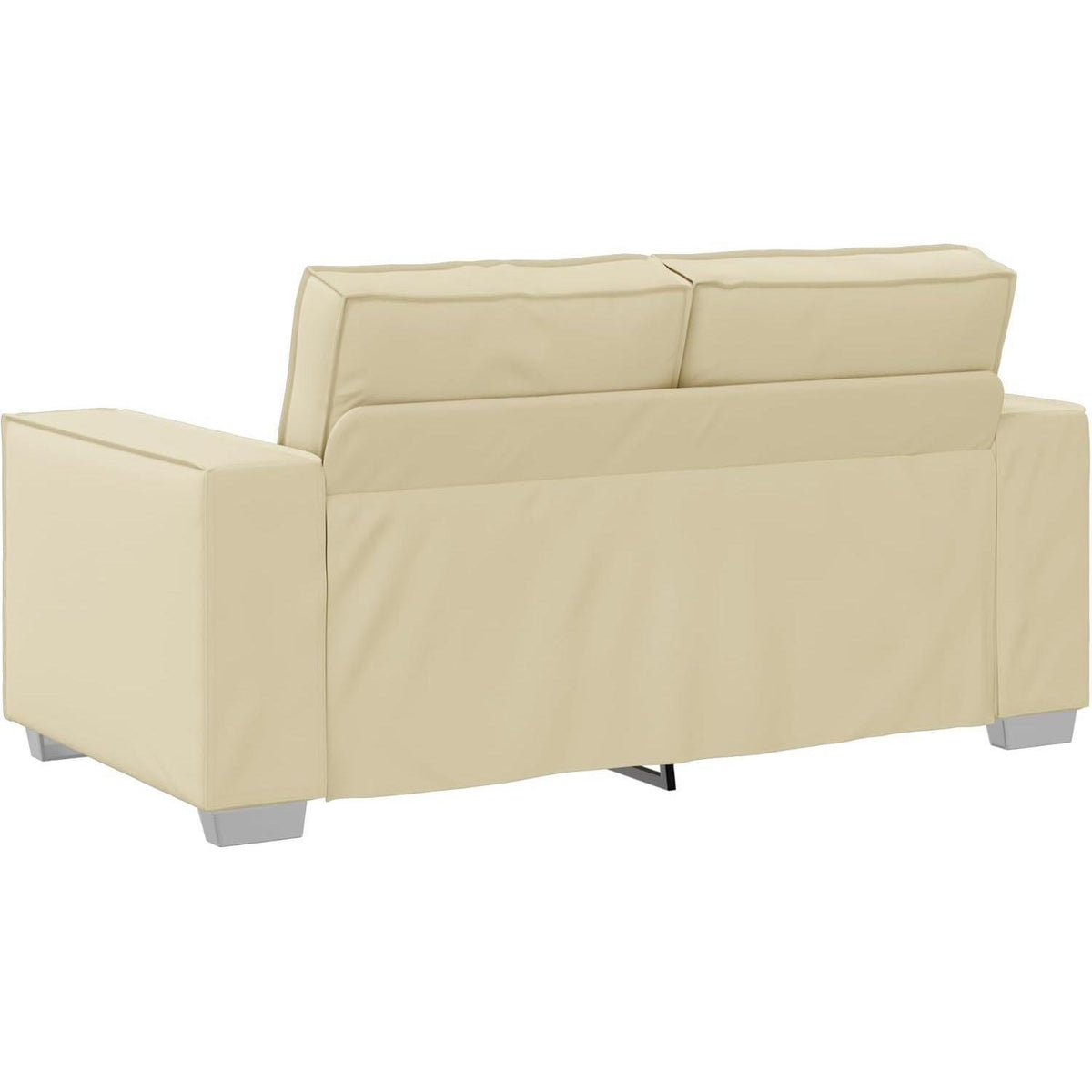 2-Sitzer Sofa Creme – Kleines Sofa 120cm in Lederoptik