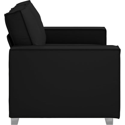 2-Sitzer Sofa Schwarz – Couch 120cm in Lederoptik