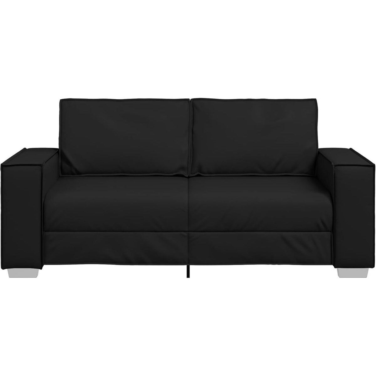 2-Sitzer Sofa Schwarz – Modernes Sofa 140cm in Lederoptik
