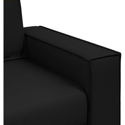2-Sitzer Sofa Schwarz – Modernes Sofa 140cm in Lederoptik