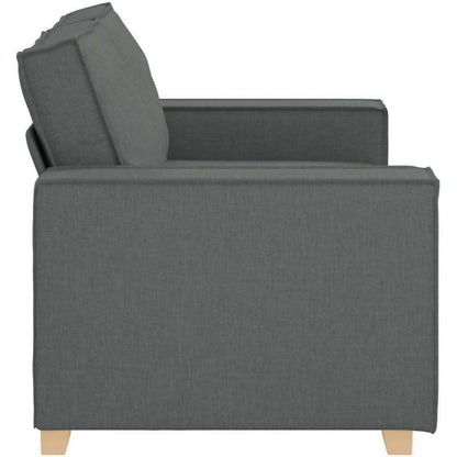 2-Sitzer Sofa Dunkelgrau – Bequeme Stoff Couch 120 cm