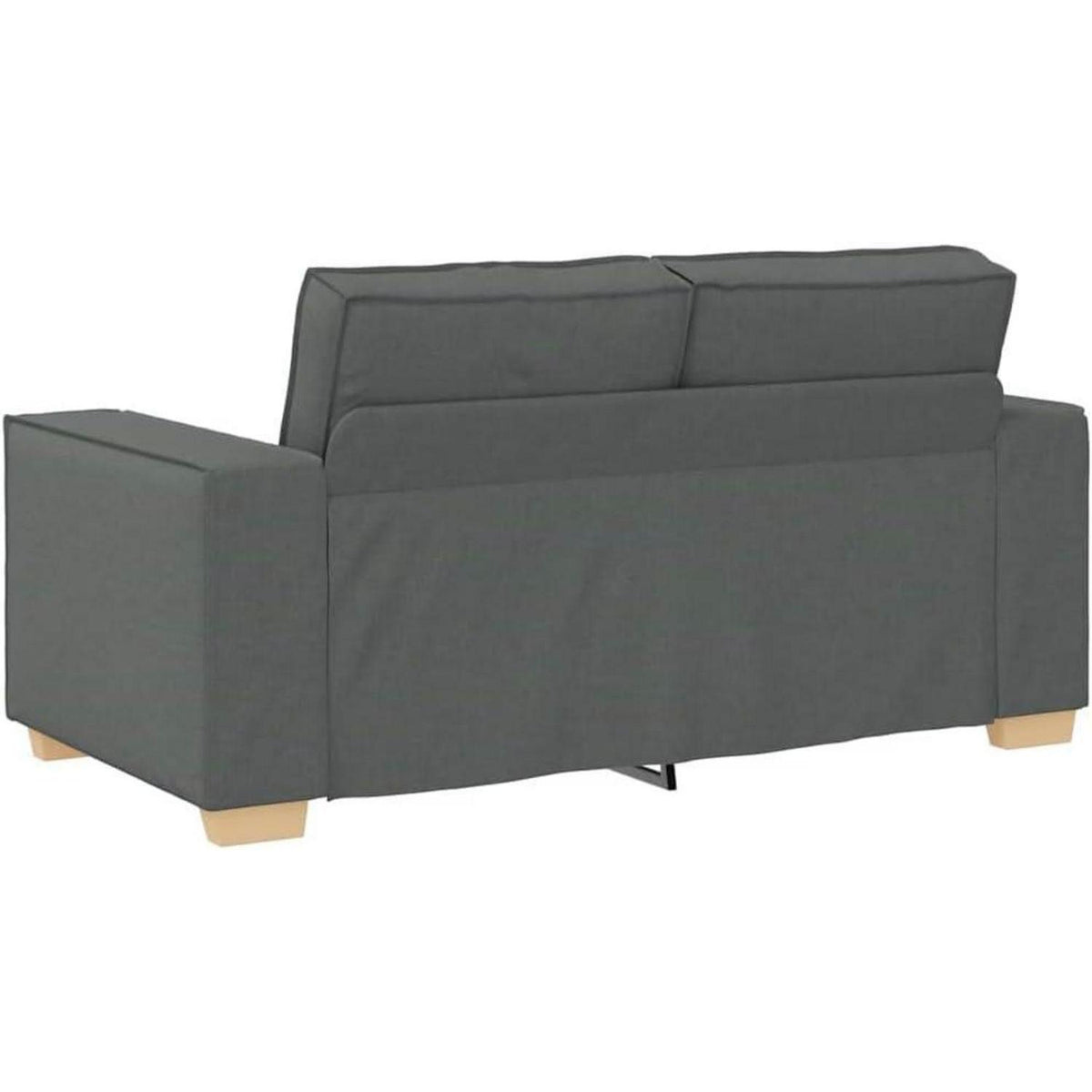 2-Sitzer Sofa Dunkelgrau – Bequeme Stoff Couch 120 cm
