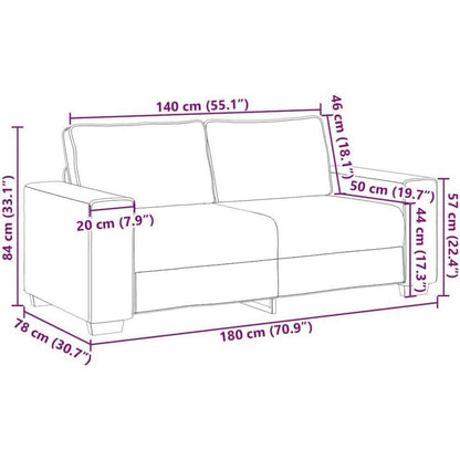 2-Sitzer Schlafsessel Schwarz – Bequemes Stoffsofa 140cm