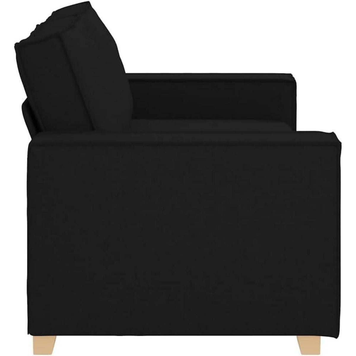 2-Sitzer Schlafsessel Schwarz – Bequemes Stoffsofa 140cm