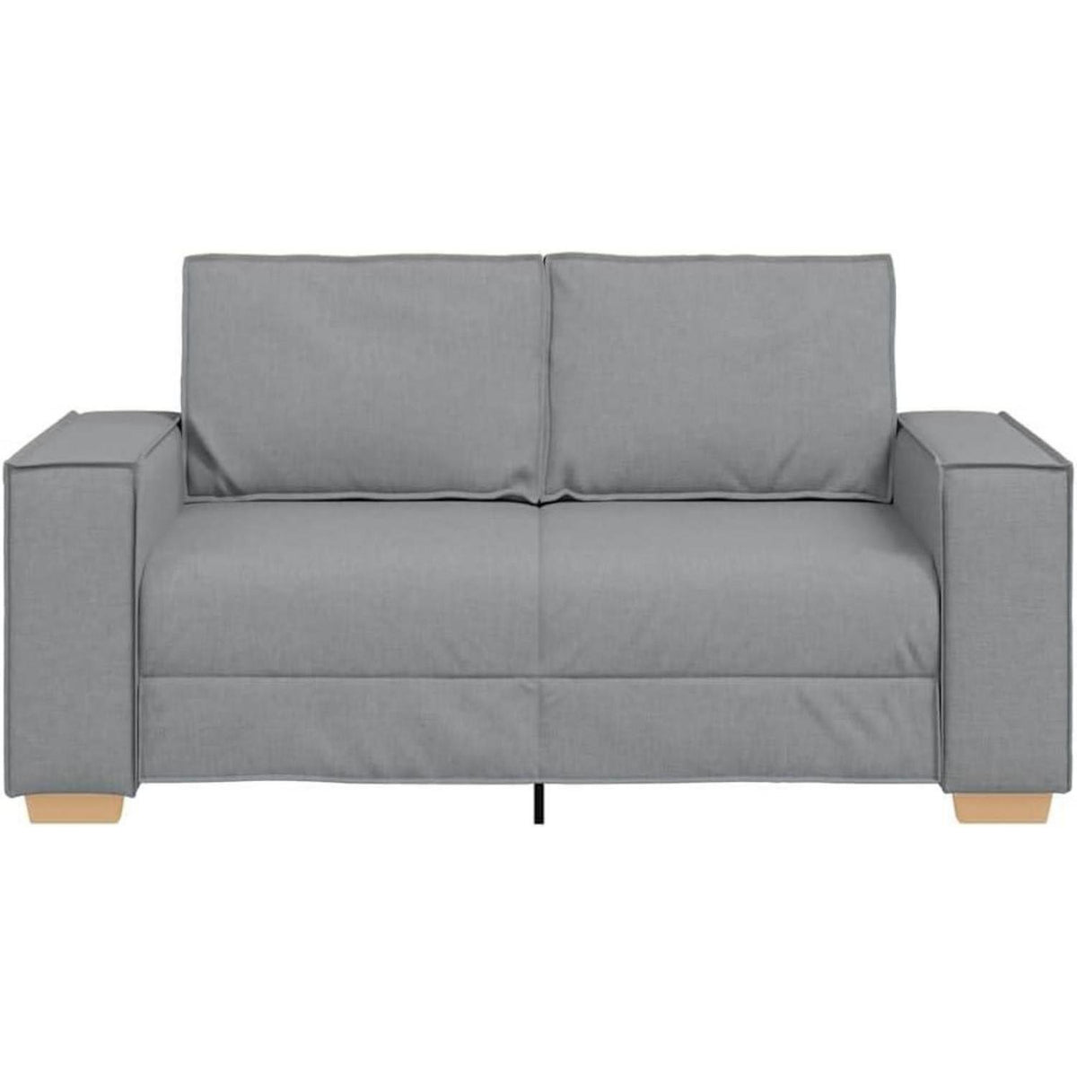 2-Sitzer Schlafsessel Hellgrau – Bequemes Sofa mit Bettfunktion