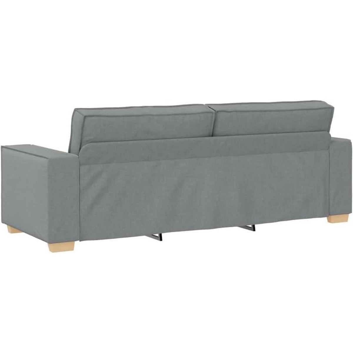 3-Sitzer Sofa Hellgrau Stoff Modern 180 cm mit Kissen