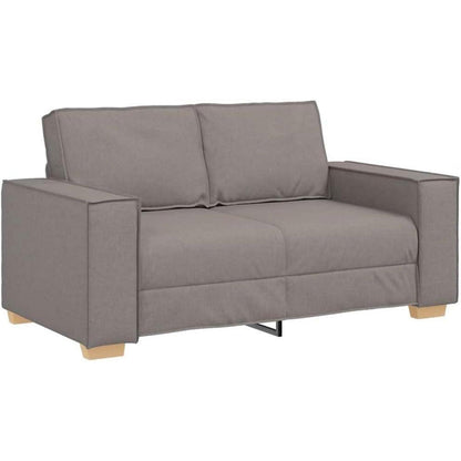 2-Sitzer Sofa Taupe – Bequeme Stoff Couch 120 cm