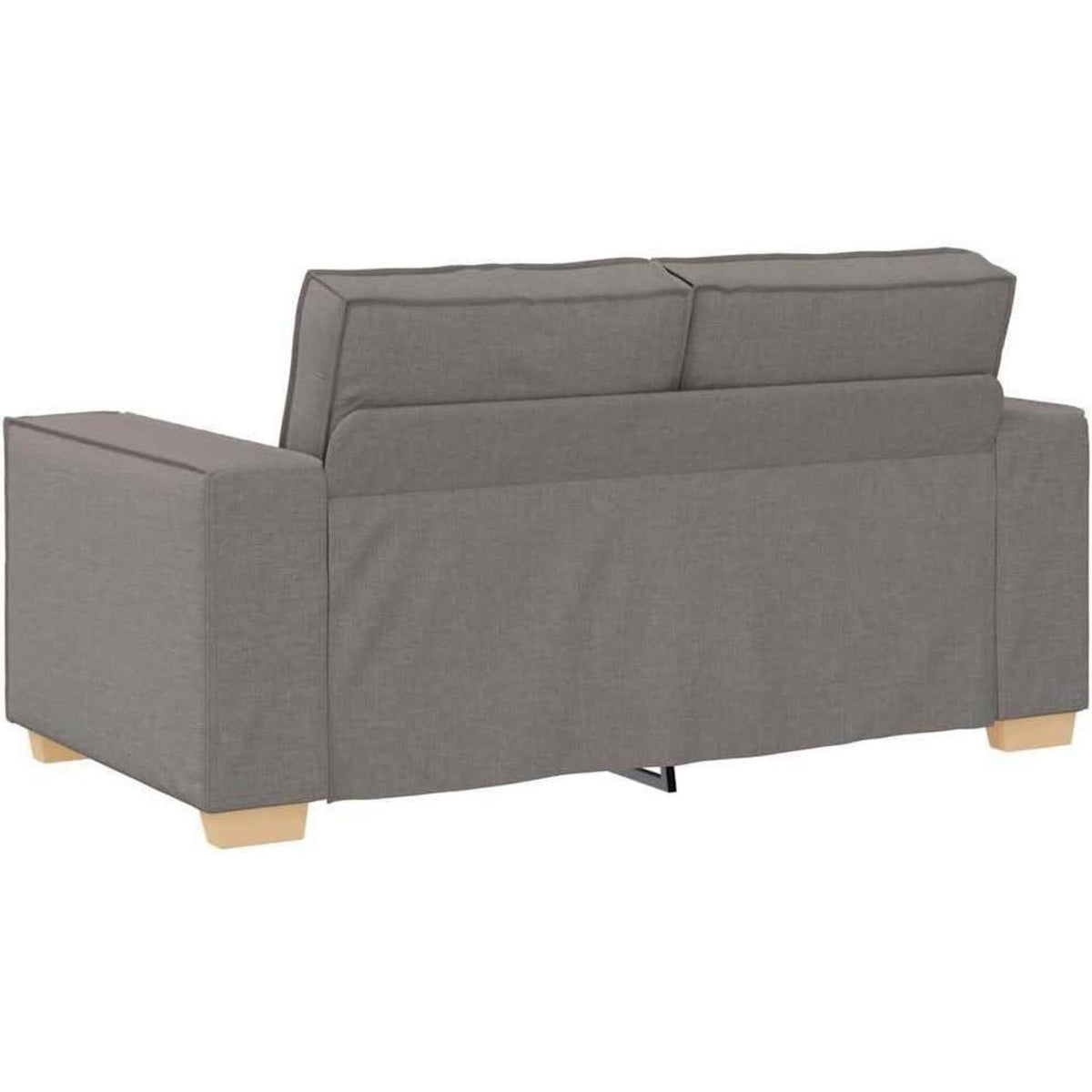 2-Sitzer Sofa Taupe – Bequeme Stoff Couch 120 cm