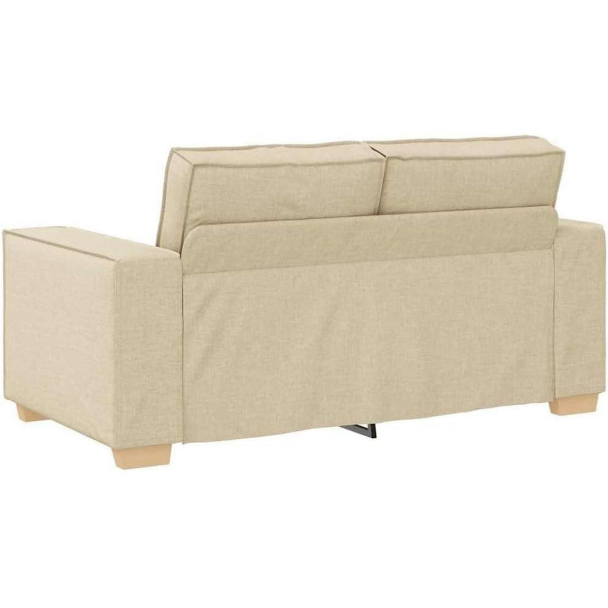 2-Sitzer Sofa Creme – Bequeme Stoff Couch 120 cm