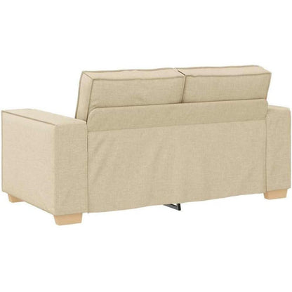 2-Sitzer Sofa Creme – Bequeme Stoff Couch 120 cm