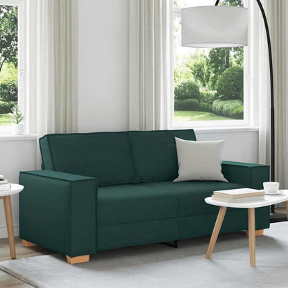 2-Sitzer Sofa Dunkelgrün – Gemütliches Stoffsofa 140 cm