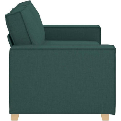 2-Sitzer Sofa Dunkelgrün – Gemütliches Stoffsofa 140 cm