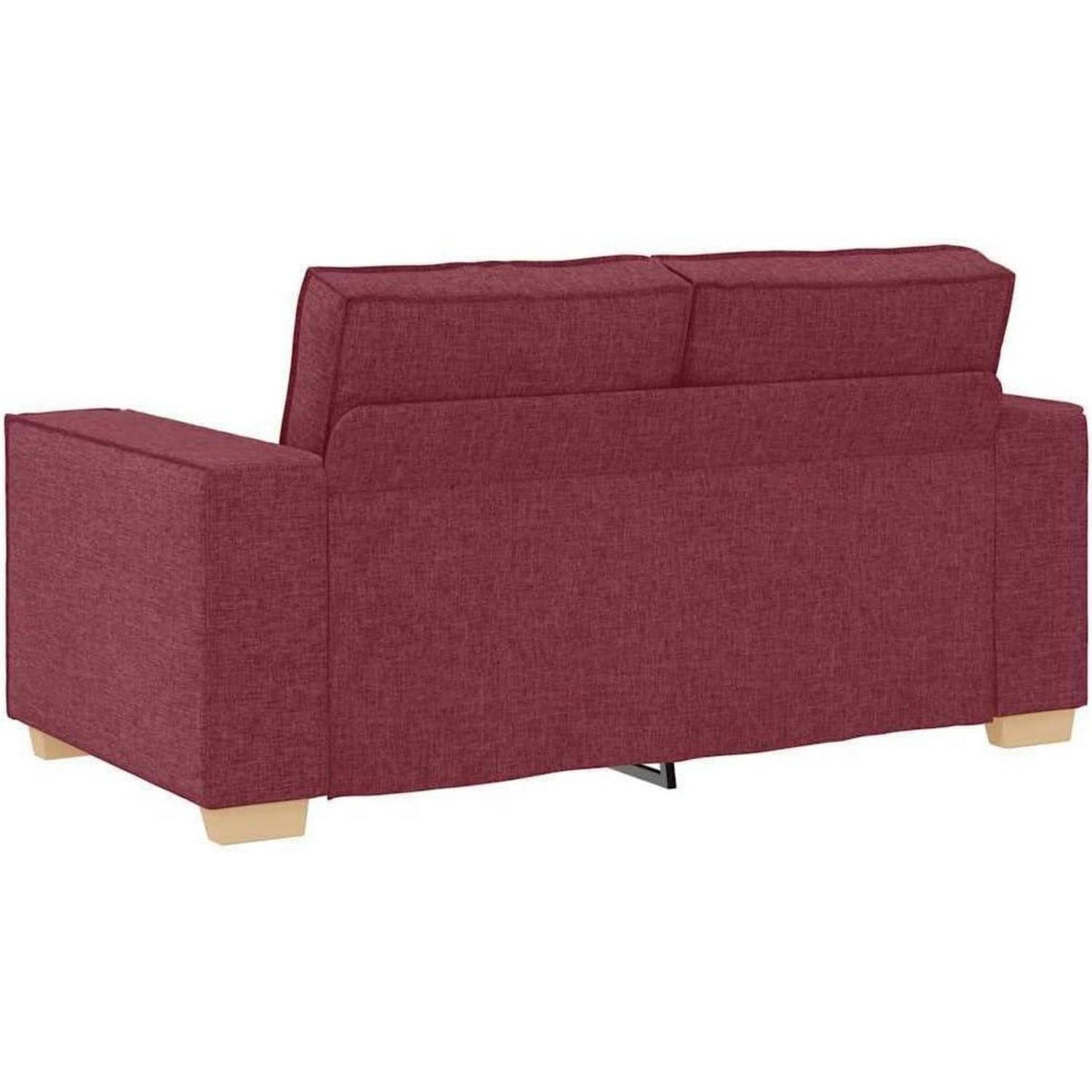 2-Sitzer Sofa Weinrot – Bequeme Stoff Couch 120cm