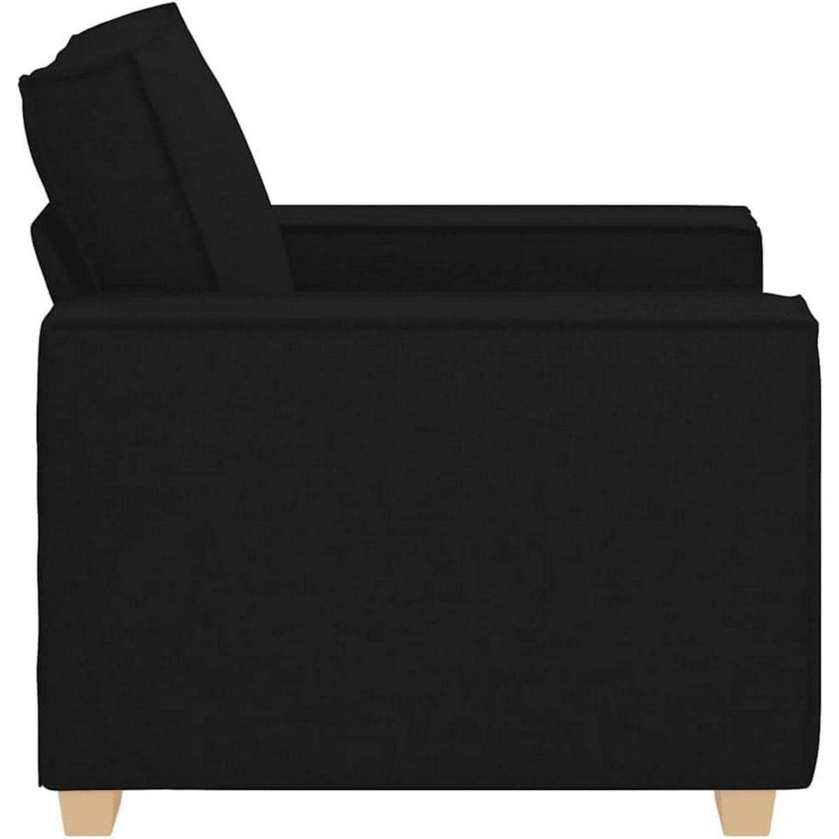 Polstersessel Schwarz 60cm – Bequemes Stoffsofa mit Kissen