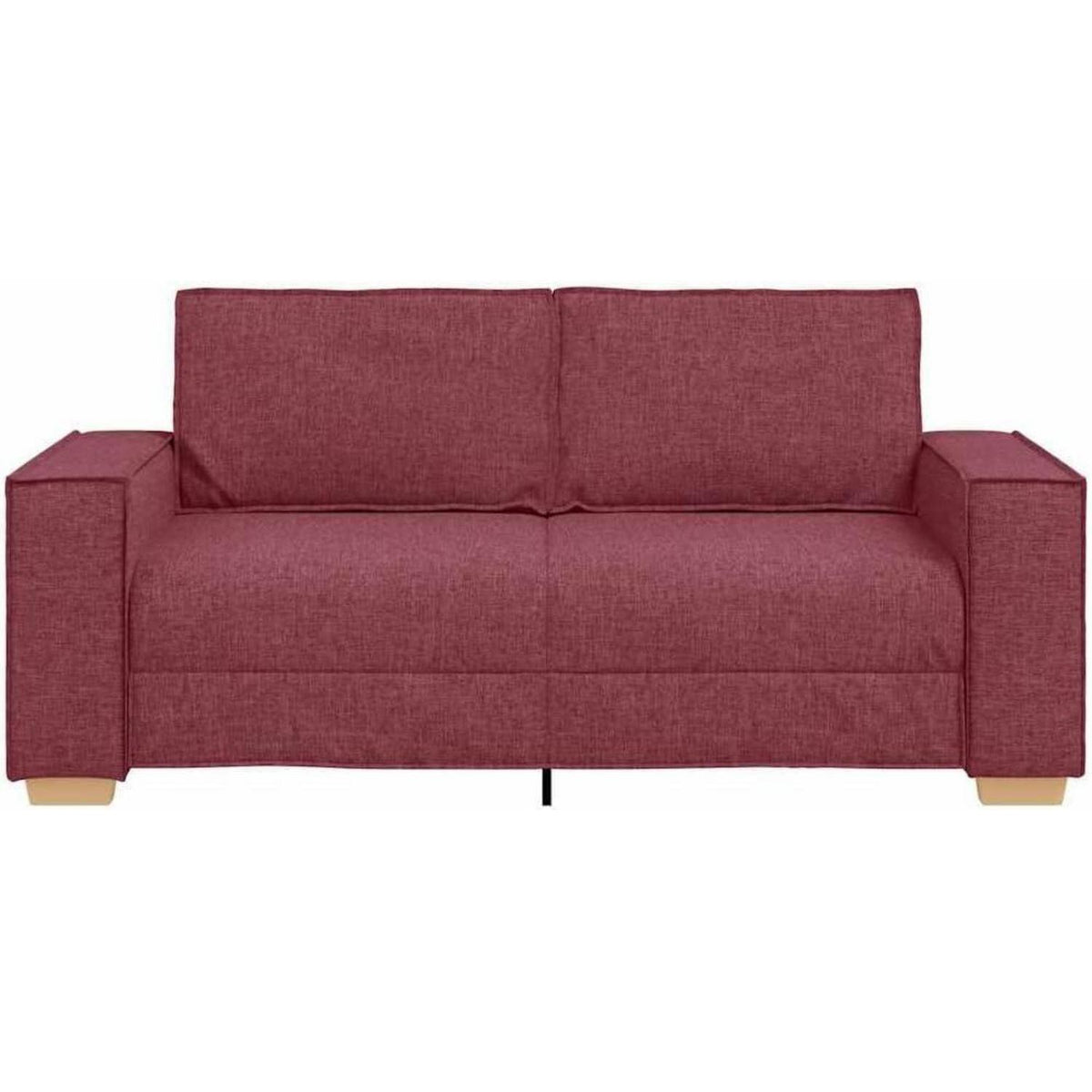 2-Sitzer Sofa Weinrot, 140 cm – Bequemes Polstersofa