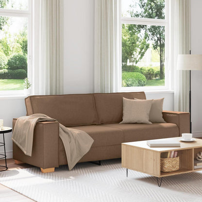 3-Sitzer Sofa Braun 180 cm – Modernes Stoffsofa mit Kissen