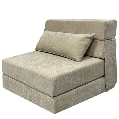 Schlafsessel mit Bettfunktion & Memory Schaum – Beige 70x200cm