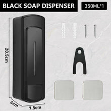 Wandmontierter Seifenspender 350ml Schwarz – Ohne Bohren
