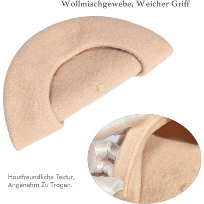 Baskenmütze Damen Wollmischung Beige – Klassisch & Vielseitig