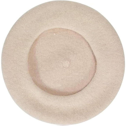 Baskenmütze Damen Wollmischung Beige – Klassisch & Vielseitig