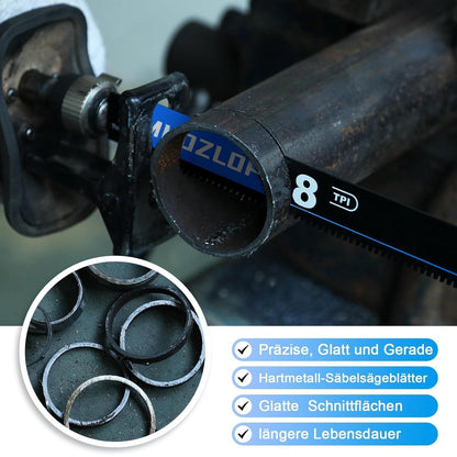 Hartmetall Säbelsägeblätter 150mm 8TPI für Metall (10 Stück)