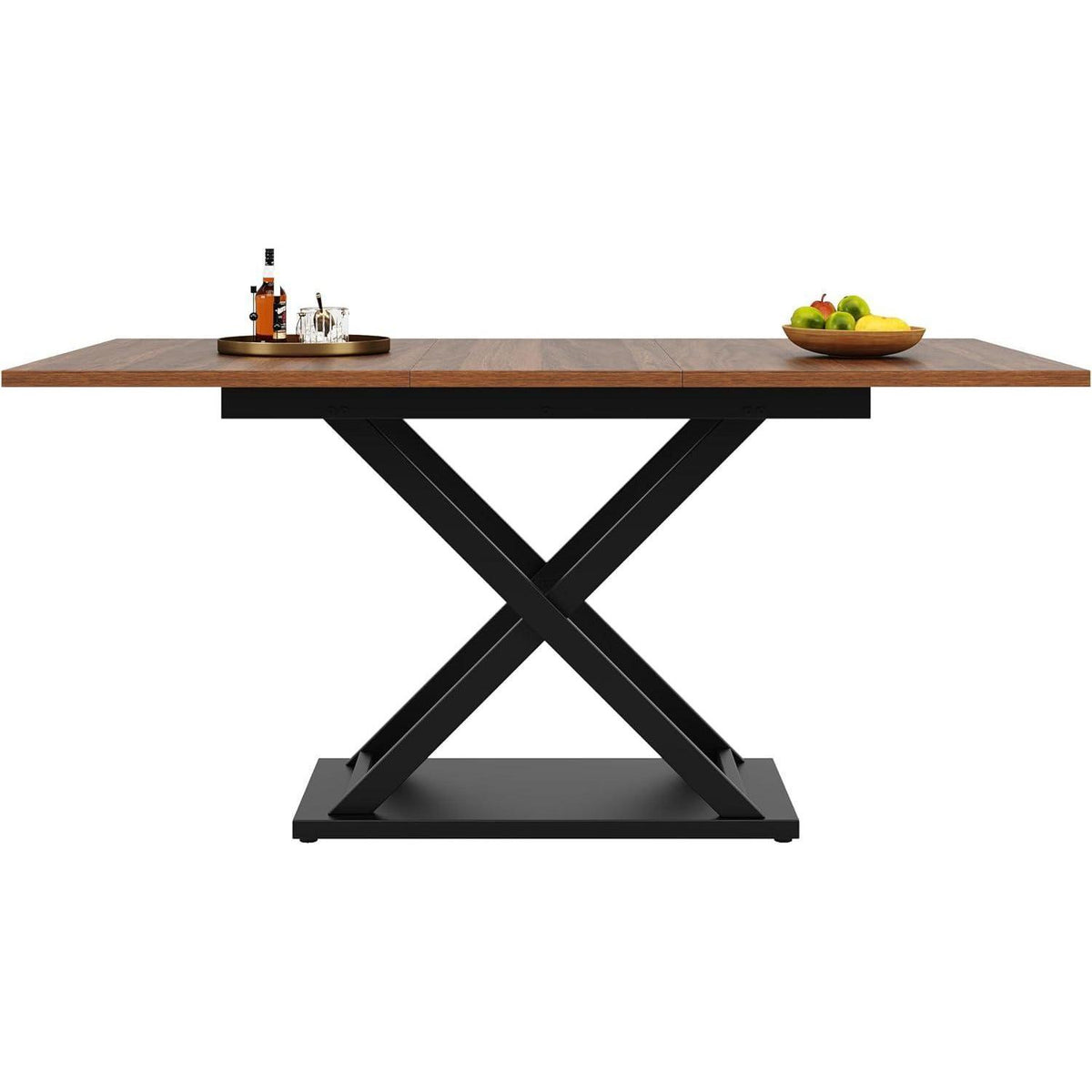 Ausziehbarer Esstisch Schwarz – Platzsparender Küchentisch 120-160cm
