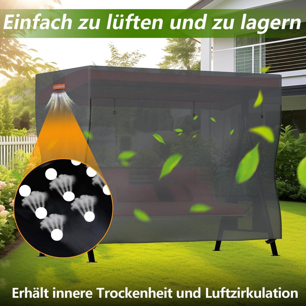 Hollywoodschaukel Abdeckung 3-Sitzer – Wasserdicht & UV-Schutz