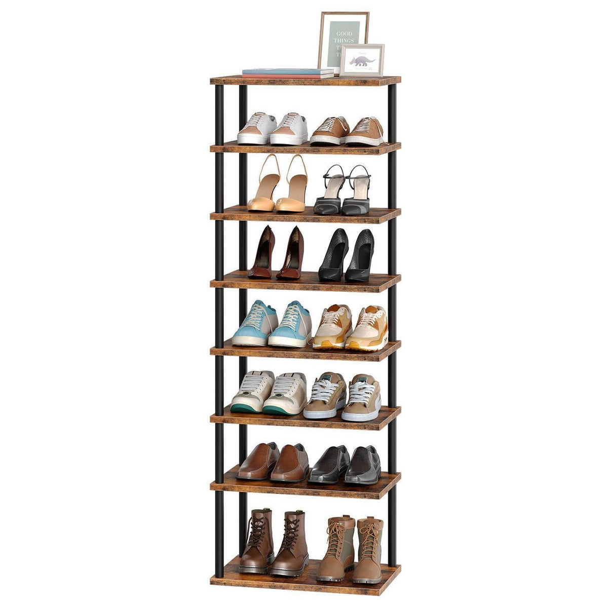 Vertikales Schuhregal 8-lagig – Schuhablage für Flur & Eingang