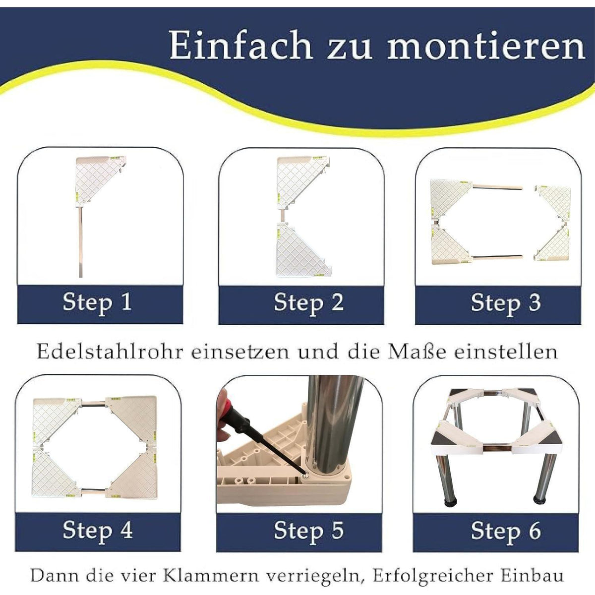 Kühlschrank Untergestell – Höhenverstellung 39-41cm für mehr Stauraum