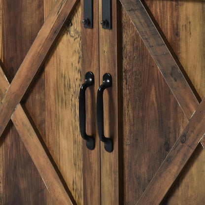 TV Lowboard Farmhaus Design – Verstellbare Regale & Stauraum