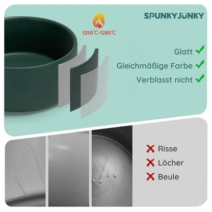 Keramik Hundenapf 1250ml Grün – Stabil & Leicht zu Reinigen