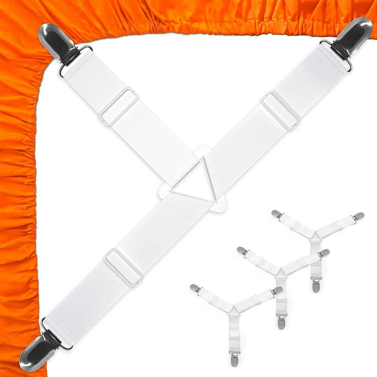 4x Bettlakenspanner Verstellbar – Für Straff & Glatte Bettwäsche