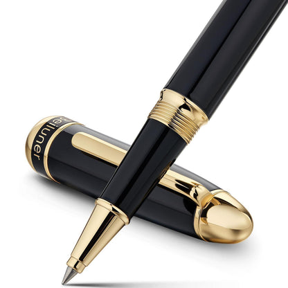 Tintenroller 24K Gold | Luxus Schreibstift mit Piano Lack