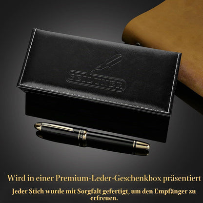 Tintenroller 24K Gold | Luxus Schreibstift mit Piano Lack