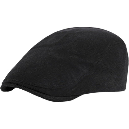 Herren Baskenmütze Newsboy Cap Schwarz Frühling Herbst