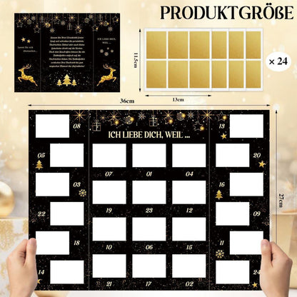Adventskalender Paare zum Rubbeln – DIY Liebesbotschaften