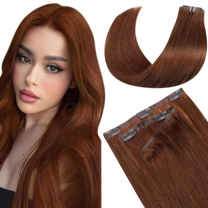 Auburn Echthaar Clip-in Extensions 50cm – Volumenspendend & Natürlich
