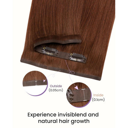 Auburn Echthaar Clip-in Extensions 50cm – Volumenspendend & Natürlich