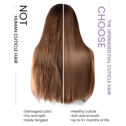 Clip-in Echthaar Extensions Aschblond Highlights 50cm