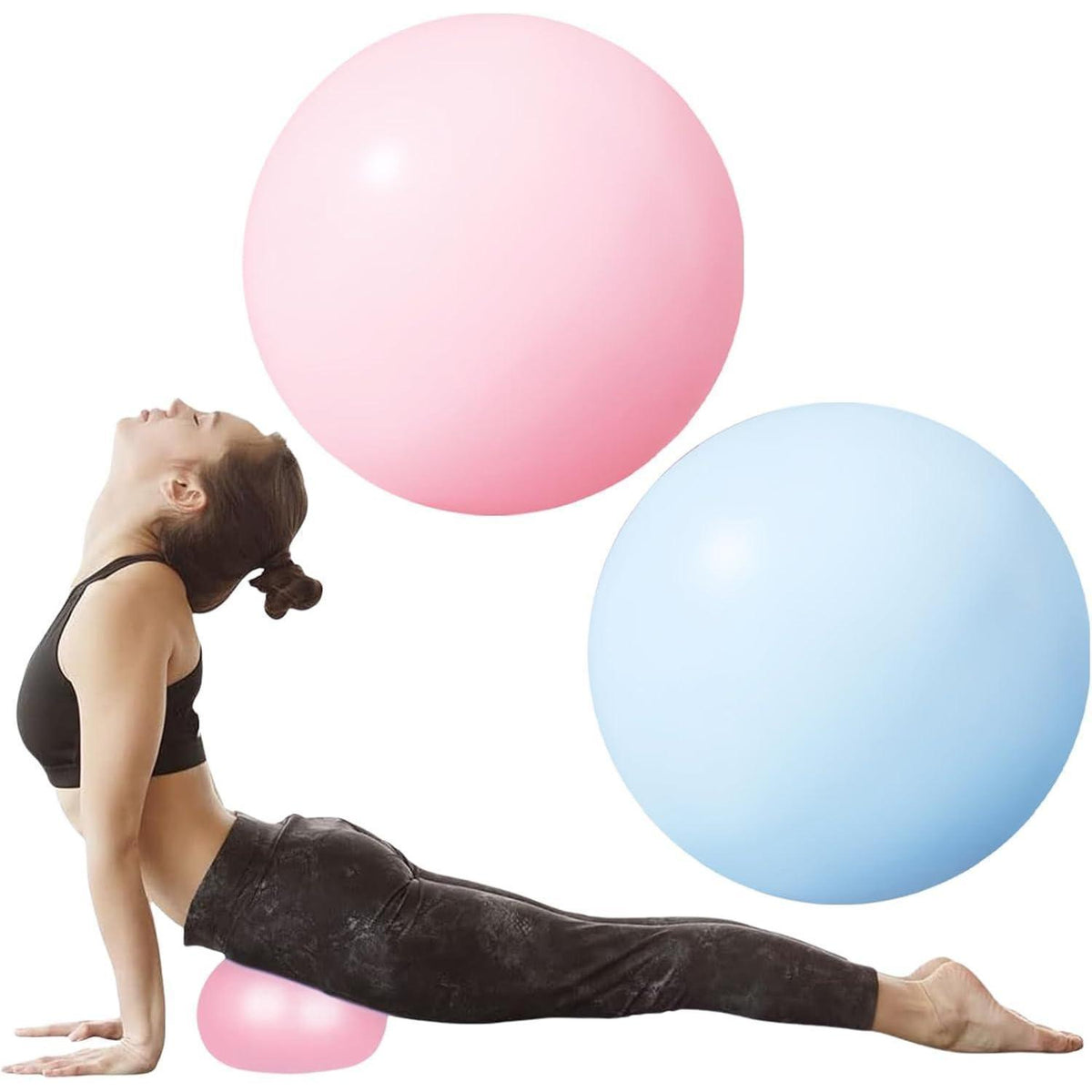 Gymnastikball 25cm, Pilates & Yoga Ball, Anti-Burst, Rosa/Himmelblau